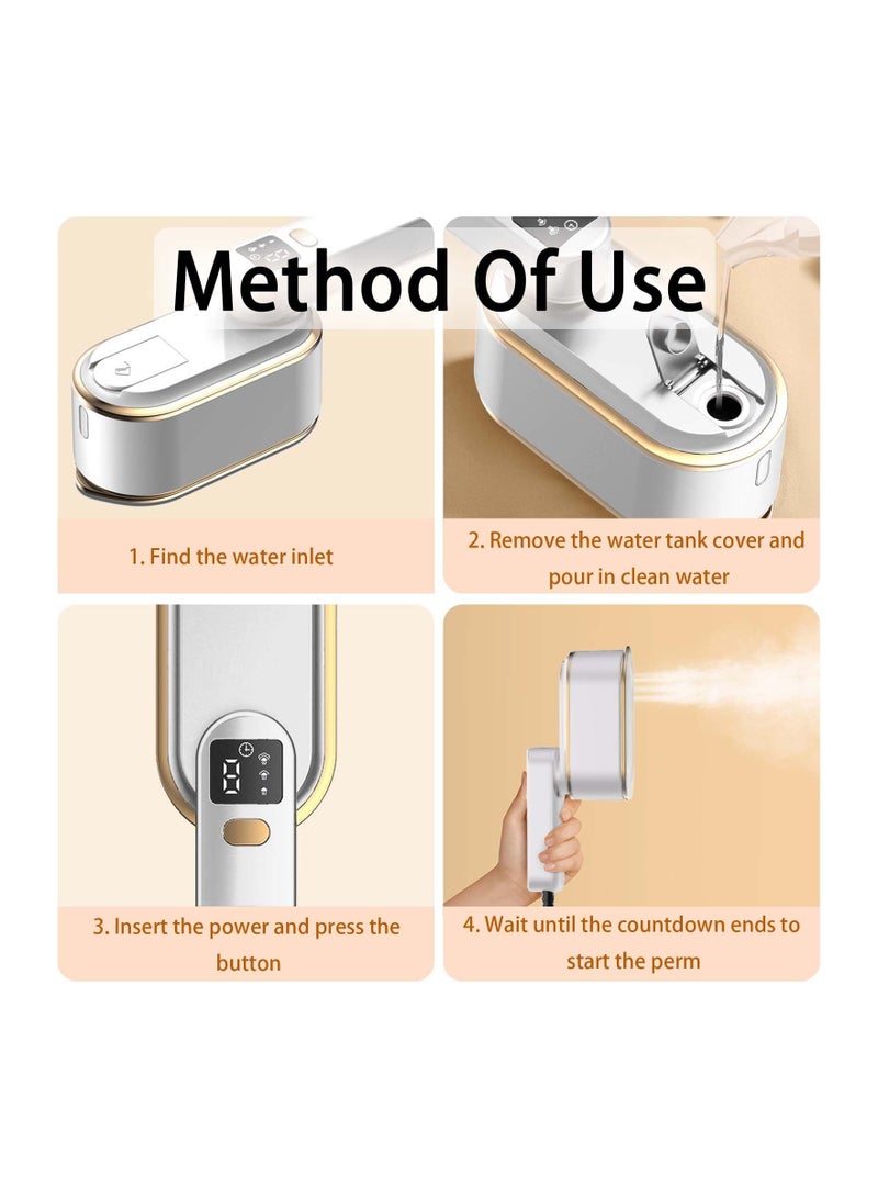 Handheld Size Portable Fabric Clothing Steamers, Travel Steamer Iron for Clothes 1200W, 3 Steam Levels Output, LCD Screen Iron for Home, Travel - Image 5