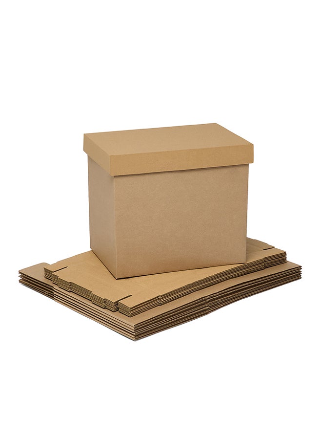 ايست من نون Pack of 10 Corrugated 3ply Cardboard Moving Boxes, Size- 36L x 25W x 32H cm. Multi-Use Brown Boxes for Packaging, Shipping, Storage and Organizing - Image 3