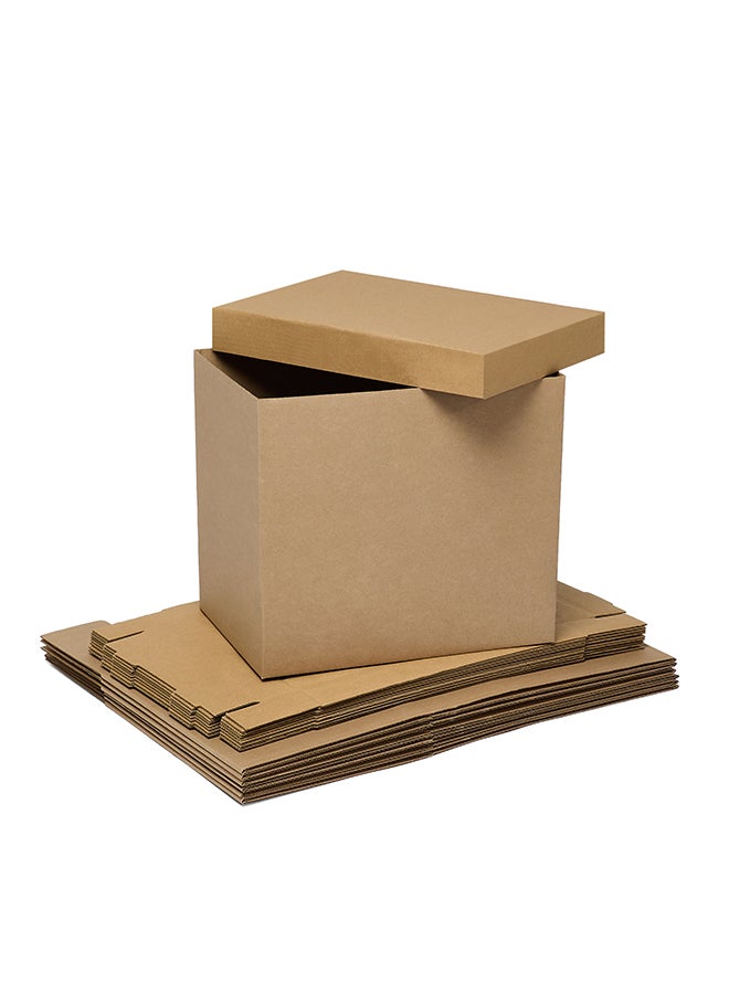 ايست من نون Pack of 10 Corrugated 3ply Cardboard Moving Boxes, Size- 36L x 25W x 32H cm. Multi-Use Brown Boxes for Packaging, Shipping, Storage and Organizing - Image 2