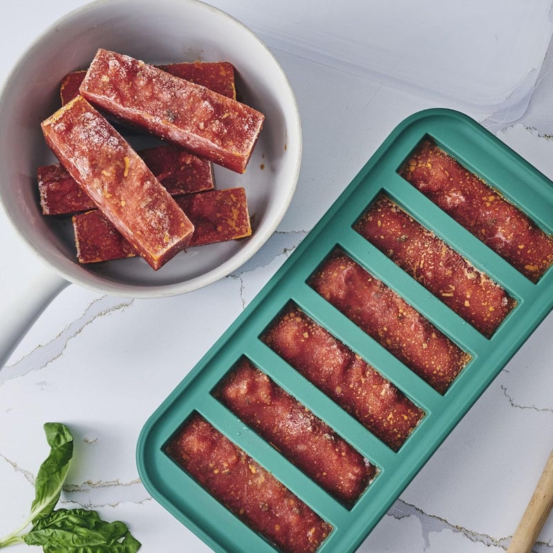 Souper Cubes مكعبات سوبر 1/2 كوب قالب سيليكون للتجميد بغطاء، كالي، عبوة واحدة | 100% سيليكون معالج بالبلاتين مكعب تجميد، آمن للفرن والميكروويف، مثالي لتجميد المرق والصلصات والأطباق الجانبية والمزيد - Image 2