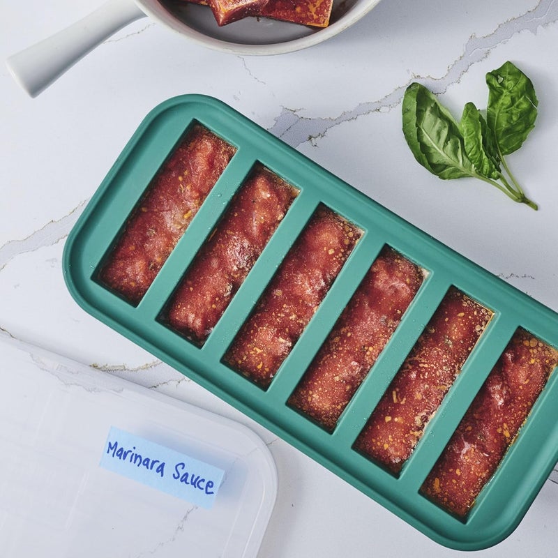 Souper Cubes مكعبات سوبر 1/2 كوب قالب سيليكون للتجميد بغطاء، كالي، عبوة واحدة | 100% سيليكون معالج بالبلاتين مكعب تجميد، آمن للفرن والميكروويف، مثالي لتجميد المرق والصلصات والأطباق الجانبية والمزيد - Image 4