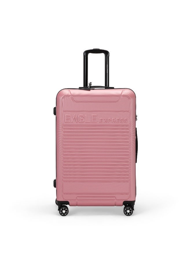 Eagle Express Defender 28-Inch Hard Trolley - Rose Pink - High Quality ABS - Free Protective Cover - 1-Year Warranty - Image 1
