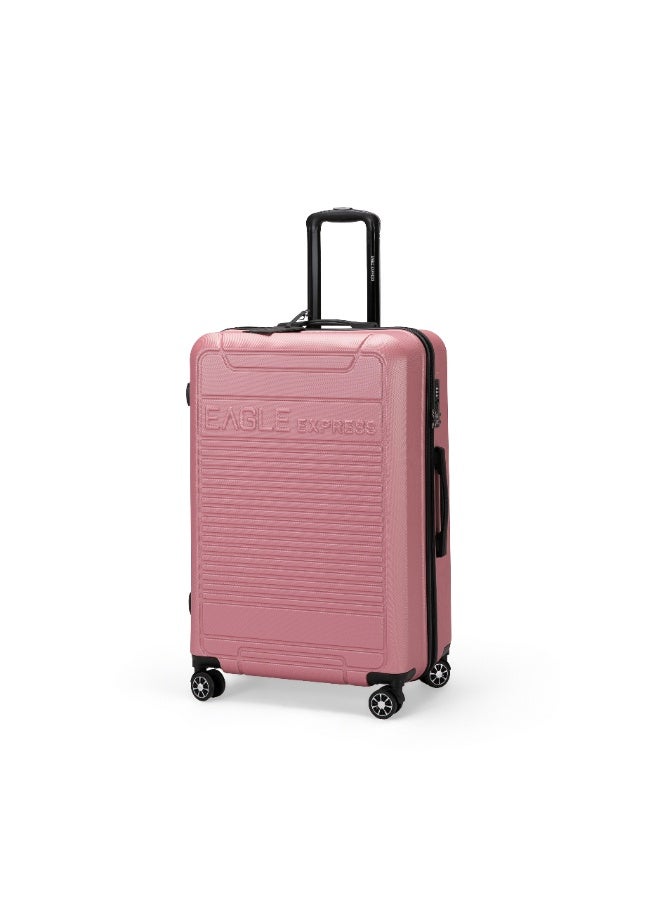 Eagle Express Defender 28-Inch Hard Trolley - Rose Pink - High Quality ABS - Free Protective Cover - 1-Year Warranty - Image 2