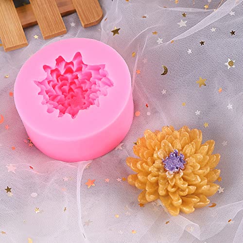 Anktily Chrysanthemum Flower Silicone Soap Mold Candle Mold Fondant Chocolate Cake Candy Mould Resin Clay Baking Pastry Tools - Image 5
