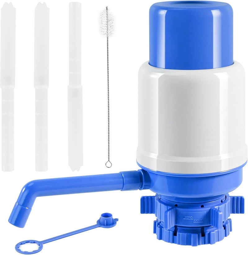 Lirches Manual Water Dispenser for 5 Gallon Bottle - Hand Press 5 Gallon Water Dispenser, Secure Fit on Crown Top Jugs - Adjustable Tube Length, Protective Spout Cap, Cleaning Brush, BPA-Free Food Grade - Image 5