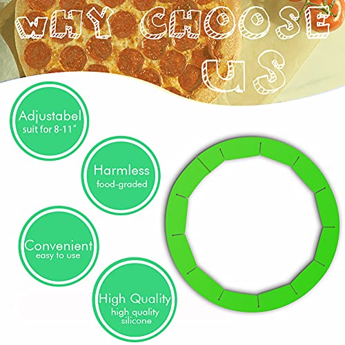Antenda Adjustable Silicone Pie Crust Shields - Baking Protectors Cover Pie Edge, Fit 8-11.4 Inch Pies - Image 4
