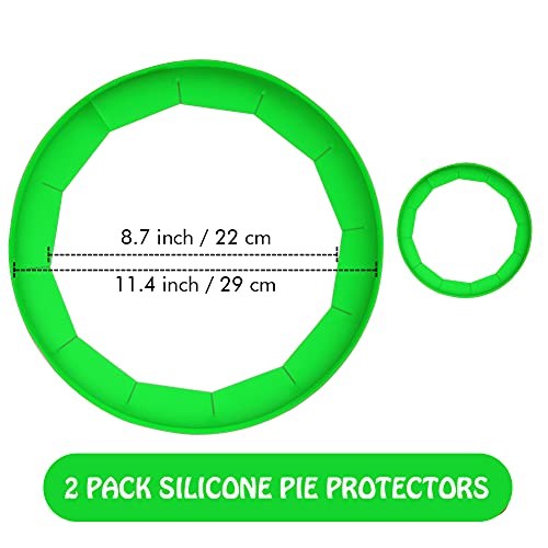 Antenda Adjustable Silicone Pie Crust Shields - Baking Protectors Cover Pie Edge, Fit 8-11.4 Inch Pies - Image 3