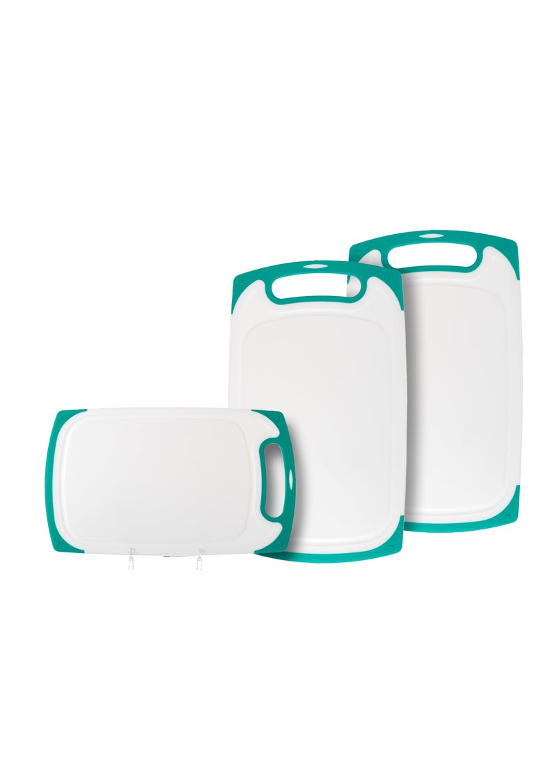 Hic Kitchen Cutting Boards Set 3 Pieces With Slicon Hand  - Image 1