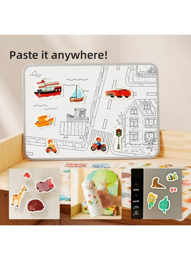 Mideer Reusable Puffy Sticker Book for Kids – Incredible Aquarium, Waterproof Sensory Sticker Activity Book with Marine Animals for Toddlers 1-3, Educational Creative Play Toy for Kids Age 2-4 - Image 5