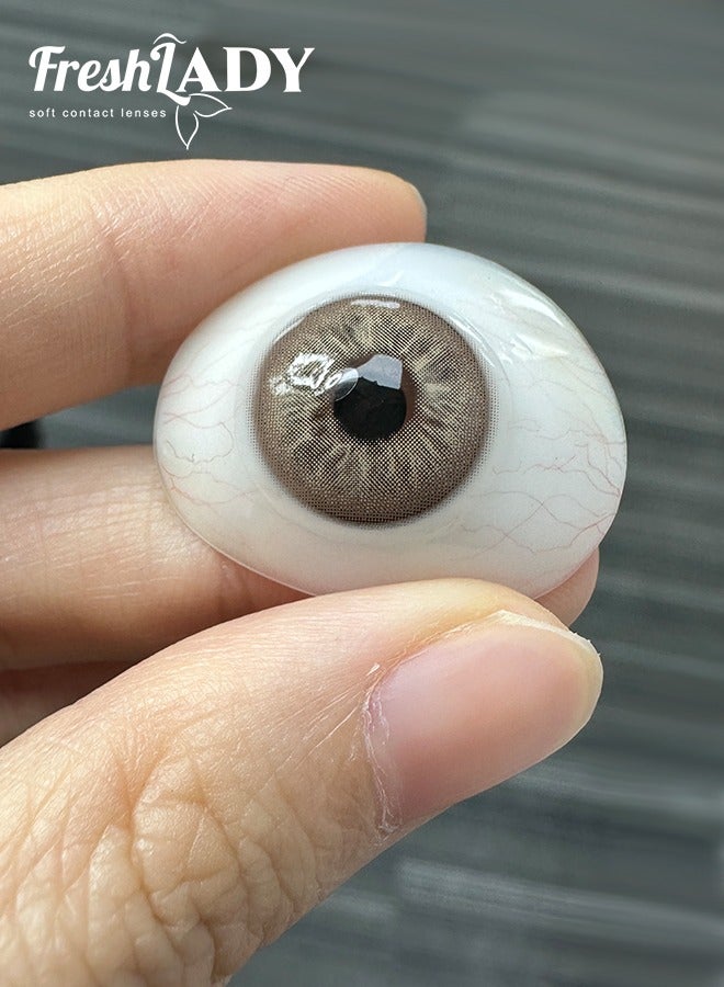 FreshLady Freshlady Halo Hazel 14.20mm Colored Contact Lenses 1 Year Disposable for Daily Wear - Image 5