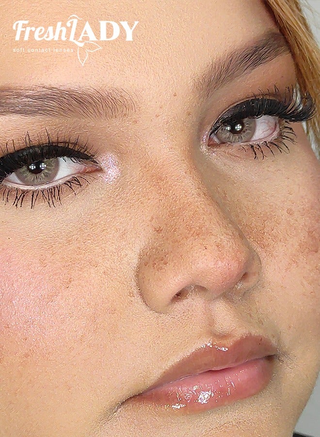 FreshLady Freshlady Halo Hazel 14.20mm Colored Contact Lenses 1 Year Disposable for Daily Wear - Image 2
