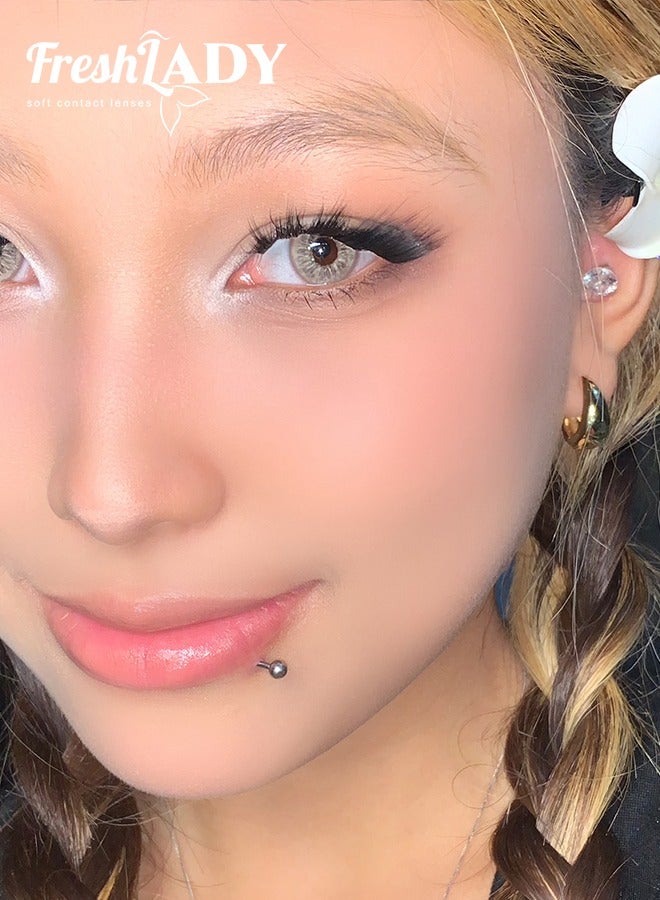 FreshLady Freshlady Halo Hazel 14.20mm Colored Contact Lenses 1 Year Disposable for Daily Wear - Image 3
