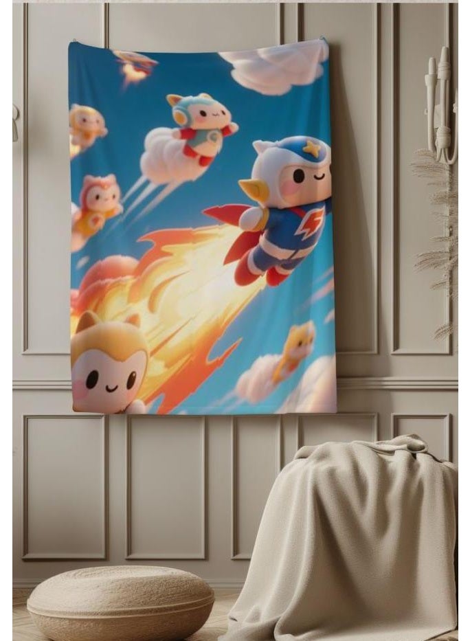 general Children's or student cartoon flannel thin blanket (warm and comfortable, suitable for sleep, games) 100cm*150cm - Image 5