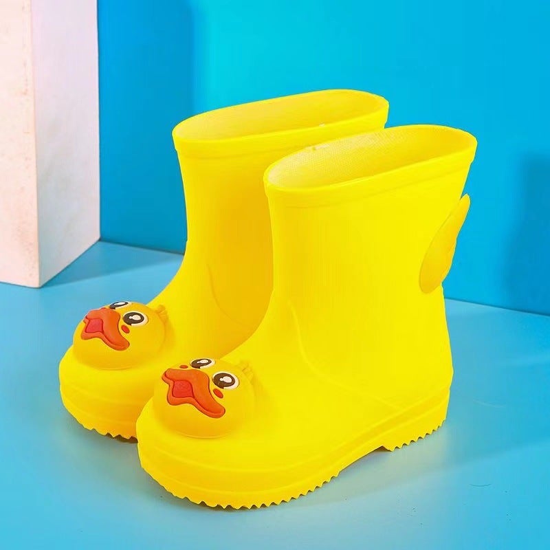 Children'S Rain Boots Kindergarten Baby New Girls Non-Slip Waterproof Rain Boots Boys' Water Shoes Cartoon Winter - Image 1