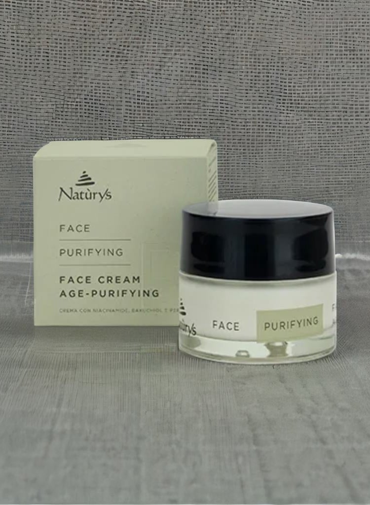 Naturys Face Age Purifying cream with Niacinamide, Bakuchiol, and Peptides for impure combined aged skin.Purifies, smooths, and fights aging naturally.  - Image 1