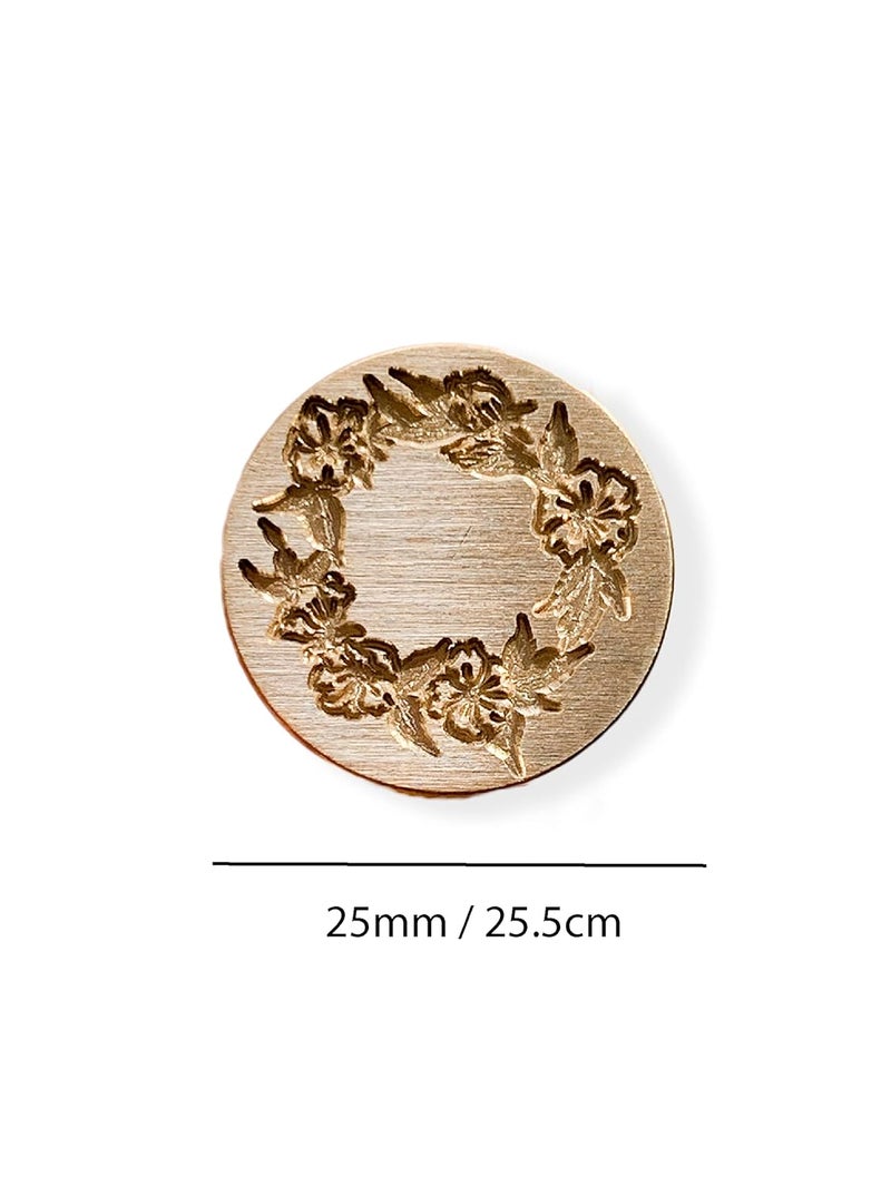 The Frayed Letters The Frayed Letters Wax Seal Stamp Wild Rose Wreath Sealing Stamp Removable Brass Seal Wooden Handle Invitations Embellishment Bottle Decoration Gift Packing  - Image 3