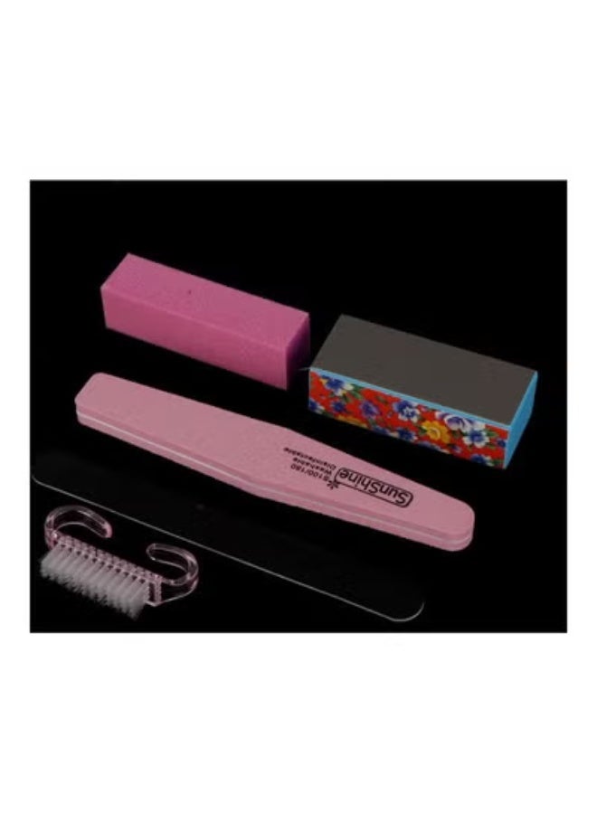 5Pcs Manicure Nail Care Tool Set Nail Beauty Nail Files Buffer Block Brush - Image 2