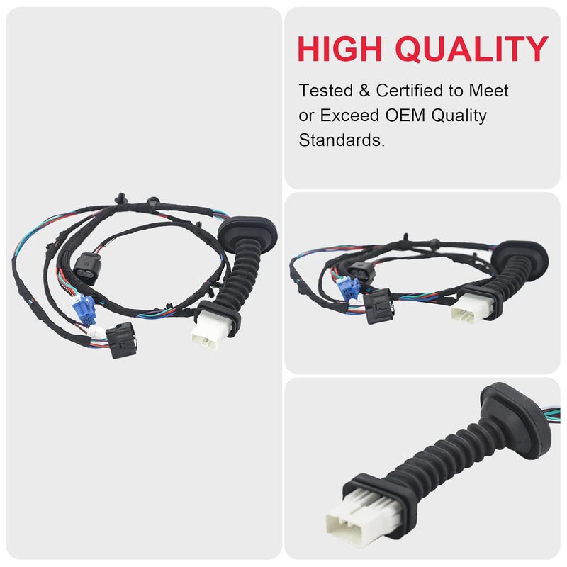 VASTAUTO Rear Door Wiring Harness with Connectors for 2004-2010 Dodge Ram 1500 2500 3500 4500 5500 (2PCS) - Image 5