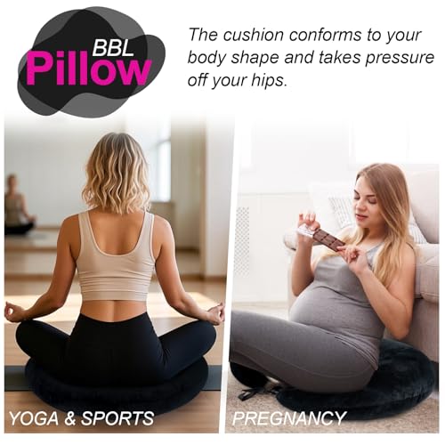 RoamReady BBL Pillow After Surgery for Butt Sleeping Sitting, Driving Donut Hemorrhoid Pillow, Seat Support Hip Cushion, Cotton BBL Post Surgery Recovery Must Haves (Upgraded) - Image 4