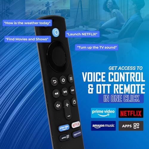 LRIPL Replacement Remote Control Compatible with Amazon Fire TV Stick 3rd Generation | Alexa Voice Remote with Bluetooth & App Shortcut Keys | Firestick 3rd Gen Replacement Remote - Image 4