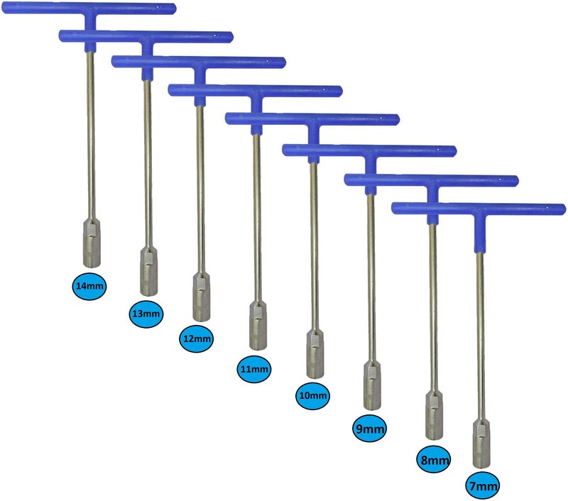 Dumdaar 8Pcs Hex T-Socket T Spanner Set for Automobiles/Bike/Car Repair Tools Kit Socket Set (Pack of 8) - Image 2