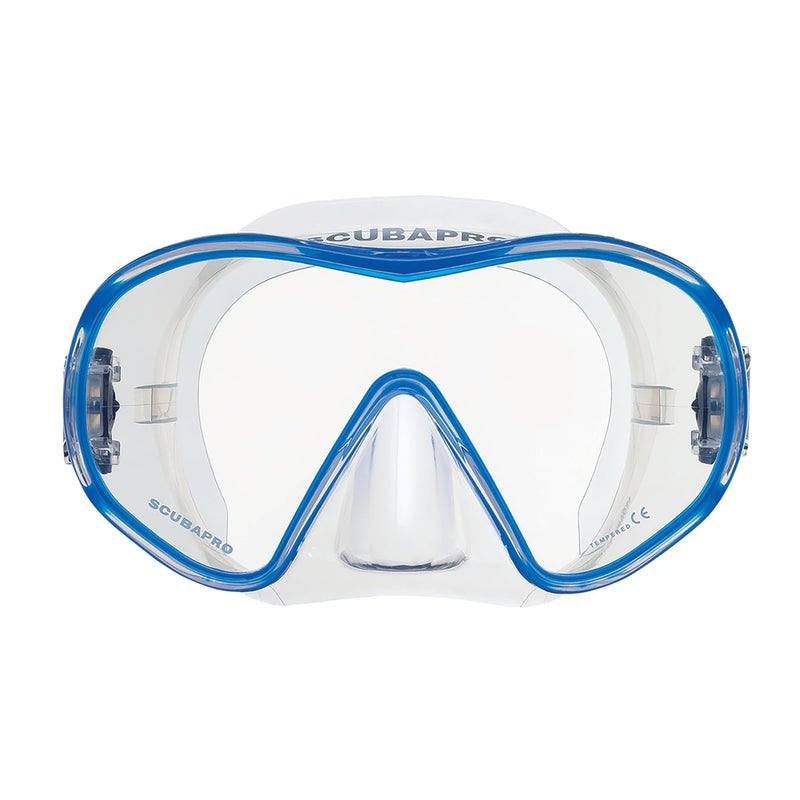SCUBAPRO Solo Scuba Mask with Panoramic Single Lens for Recreational Diving ClearBlue - Image 2