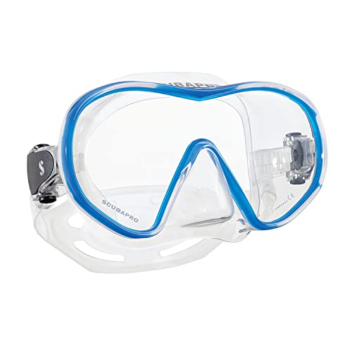 SCUBAPRO Solo Scuba Mask with Panoramic Single Lens for Recreational Diving ClearBlue - Image 3