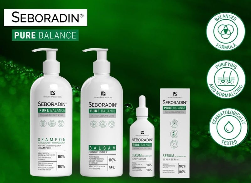 Seboradin Conditioner for Thin Fine Hair Hair Hair Conditioner for Oily Hair Moisturising Smoothing Inulin Jojoba Oil Vegetable Glycerine Pure Ballance 400 ml - Image 2