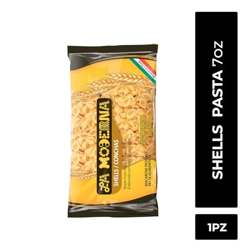 LA MODERNA, Shell Conchas Pasta 7 oz (Pack of 1) | Made with Durum Wheat Semolina | Enriched with Iron, Folic Acid & B Vitamins | Non-GMO Kosher Conchas Pasta Shells for Soups, Casseroles, Salads & Comfort Recipes - Image 2