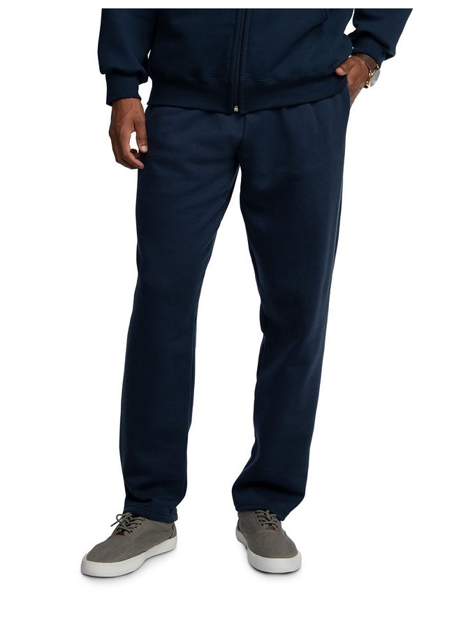 FRUIT OF THE LOOM - Men'S Eversoft Fleece Sweatpants With Pockets, Moisture Wicking & Breathable, Sizes S4X, Navy, Small - Image 1