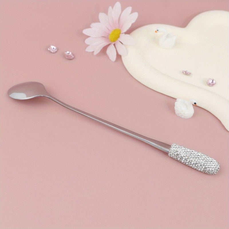 Elegant Long Handle Spoon With 1 Round Scoop for Coffee Ice Cream Serving - Image 5