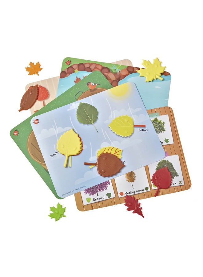 hand2mind Sensory Leaves Math Activity Set, Pattern Play, Shape Puzzle, Pattern Blocks Cards, Math Counters, Sorting Toy, Shapes for Toddlers, Counting Toy, Kindergarten Learning Activities - Image 4
