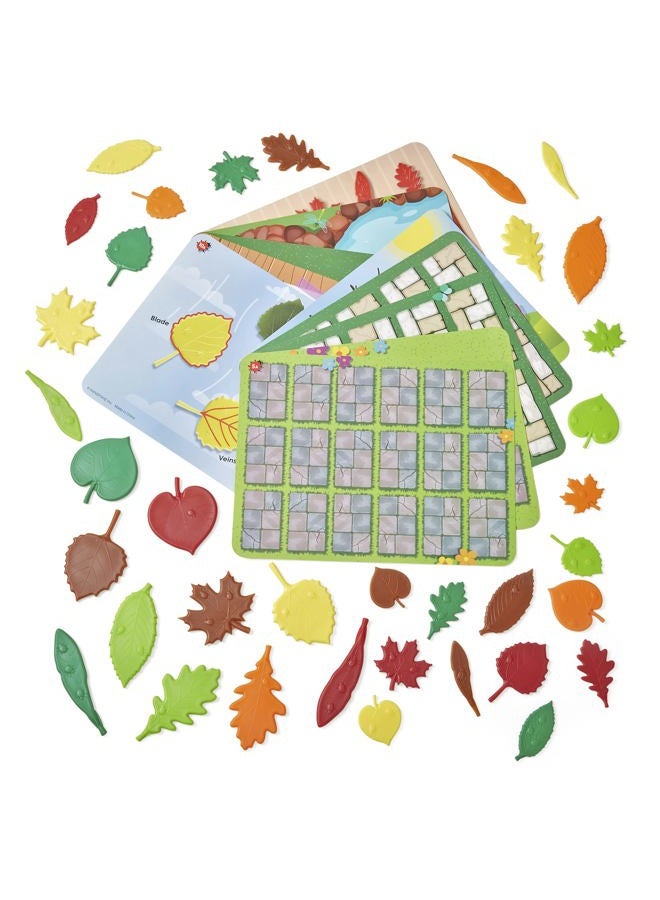 hand2mind Sensory Leaves Math Activity Set, Pattern Play, Shape Puzzle, Pattern Blocks Cards, Math Counters, Sorting Toy, Shapes for Toddlers, Counting Toy, Kindergarten Learning Activities - Image 3