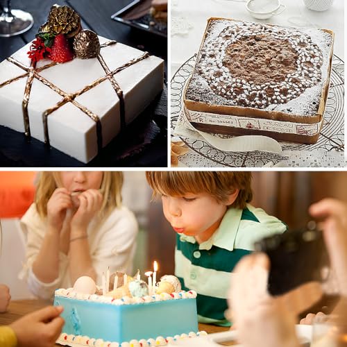 saphe 8 inch Silicone Square Cake Pan Nonstick Silicone Cake Molds, Brownie baking molds for Brownie, Cake, Bread, Pie and Lasagna 2 packs - Image 4