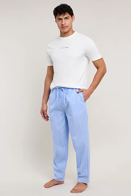 أر أند بي Striped Lounge Pants with Drawstring Waist