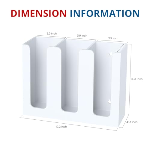 KOTEMON Acrylic Cup Holder, 3 Compartment, Disposable Coffee Cup Dispenser Storage Organizer, White - Image 3