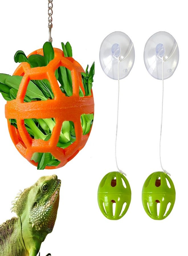 Toeloioh 5PCS Bearded Dragon Enrichment Toys Feeder Ball, Interactive Feed Toys,Bells Exercise Ball for Lizard Gecko Reptile Animals,Reptile Tank Accessories - Image 1