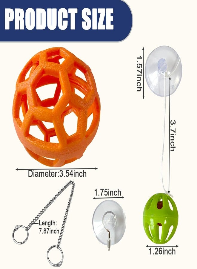 Toeloioh 5PCS Bearded Dragon Enrichment Toys Feeder Ball, Interactive Feed Toys,Bells Exercise Ball for Lizard Gecko Reptile Animals,Reptile Tank Accessories - Image 2