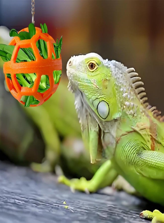 Toeloioh 5PCS Bearded Dragon Enrichment Toys Feeder Ball, Interactive Feed Toys,Bells Exercise Ball for Lizard Gecko Reptile Animals,Reptile Tank Accessories - Image 4