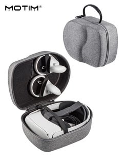 Carrying Case Compatible with Meta Quest 3/2/S VR Gaming Headset and Touch Controllers, Shockproof Waterproof Hard Case Carrying Storage Bag for Travel and Home Storage