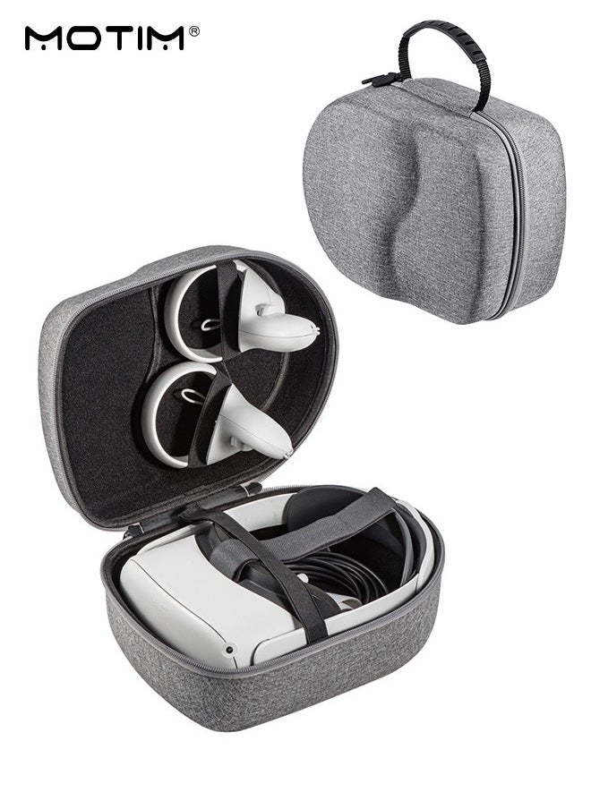 Motim - Carrying Case Compatible with Meta Quest 3/2/S VR Gaming Headset and Touch Controllers, Shockproof Waterproof Hard Case Carrying Storage Bag for Travel and Home Storage - Image 1