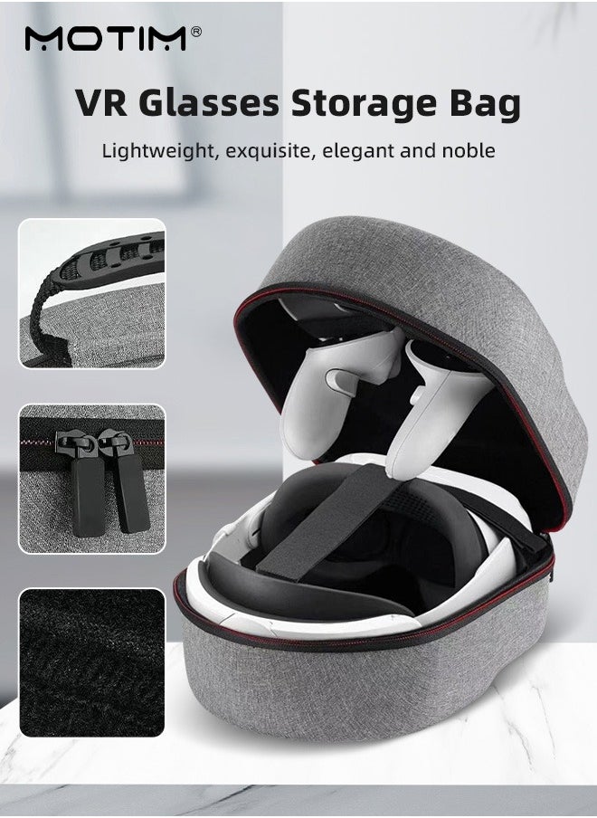 Motim - Carrying Case Compatible with Meta Quest 3/2/S VR Gaming Headset and Touch Controllers, Shockproof Waterproof Hard Case Carrying Storage Bag for Travel and Home Storage - Image 1