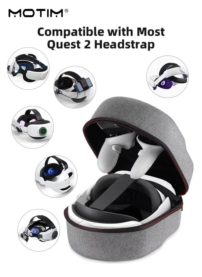 Motim - Carrying Case Compatible with Meta Quest 3/2/S VR Gaming Headset and Touch Controllers, Shockproof Waterproof Hard Case Carrying Storage Bag for Travel and Home Storage - Image 1