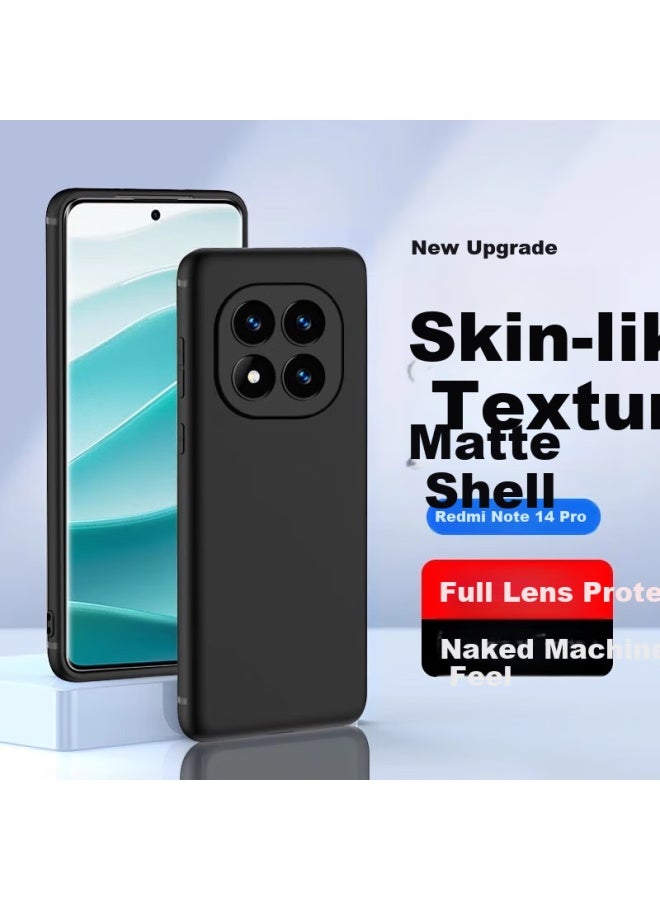 kelleia Kalaio Xiaomi Redmi Note 14 Pro+ Phone Case, Redmi Note 14 Pro+ Full Coverage Matte Anti-fingerprint Anti-drop Soft Shell, Black - Image 1