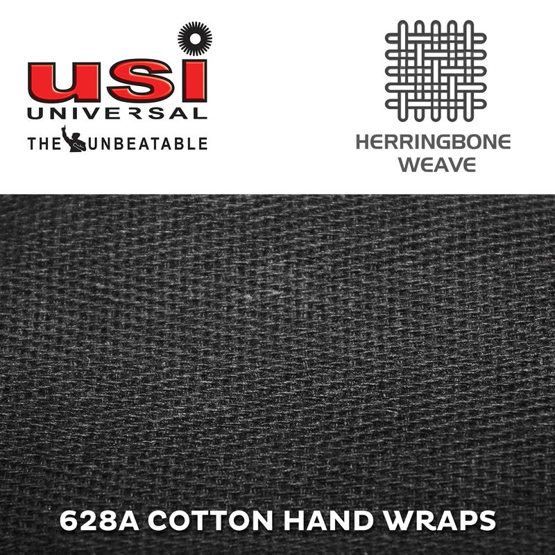 USI Universal Boxing Hand Wraps 4.55M – Nylon Elastane Crepe Wrist Support Wraps for Boxing, MMA & Training (Black) - Image 4