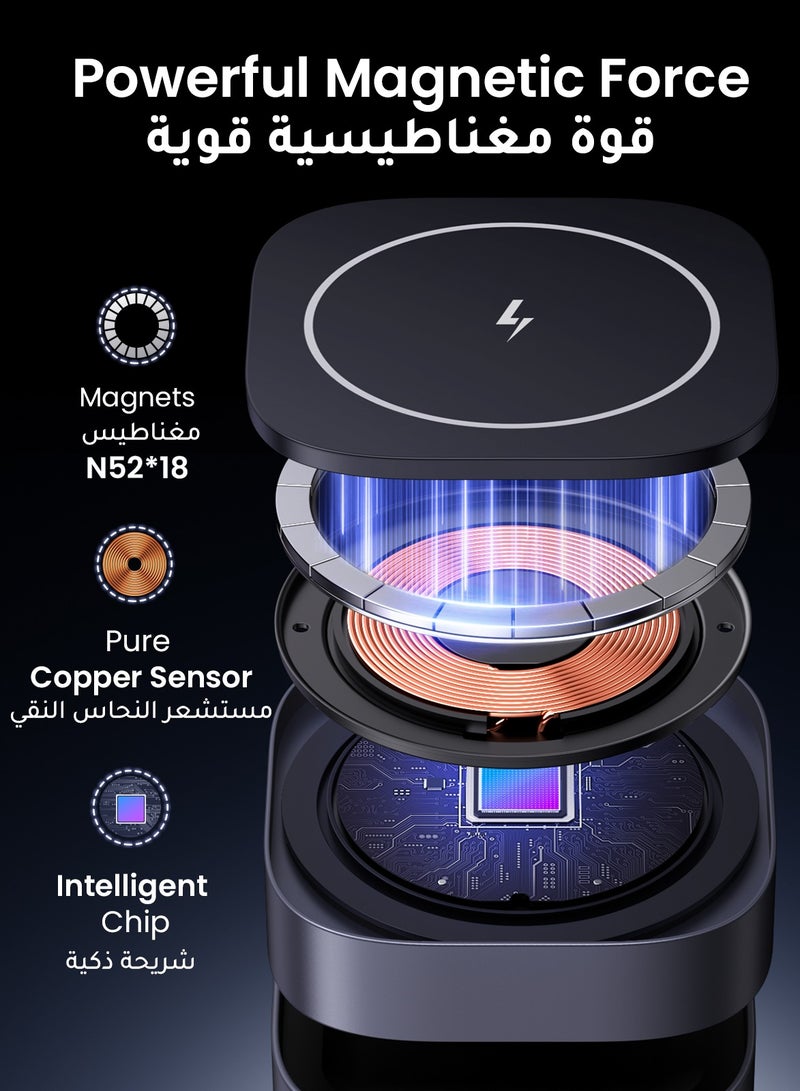 Ugreen 2 In 1 Wireless Charging Station Foldable for iPhone 16 15 Series /Airpods Charger Wireless Qi For Smart Watch Compatible with Apple iWatch Huawei GT Xiaomi Sport Bluetooth Earbuds Headphones - Image 4