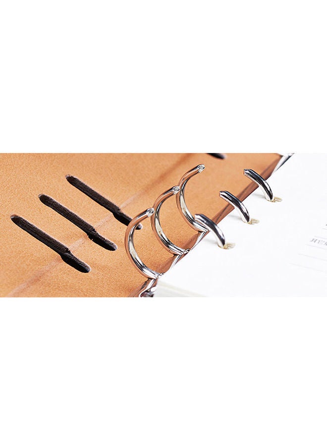 NIBEMINENT A5 Leather Business Diary Orange - Image 2