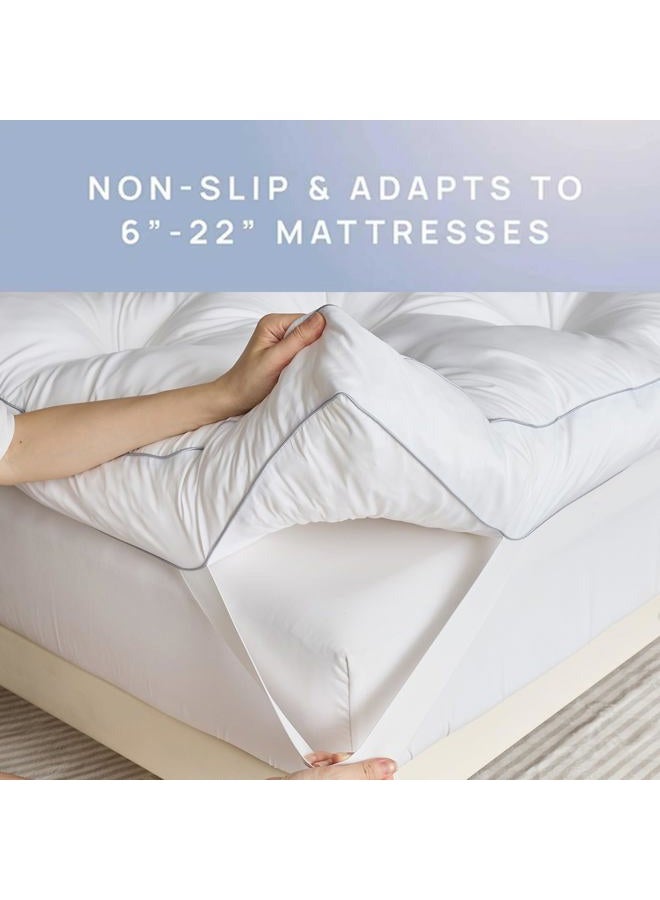 SHOUREN 5 Inch Memory Foam Mattress Topper Full for Back Pain Relief, Extra Thick Gel Memory Foam Bed Topper, Soft Fluffy Supportive Pressure Relief Mattress Pad, 54"x75" - Image 4