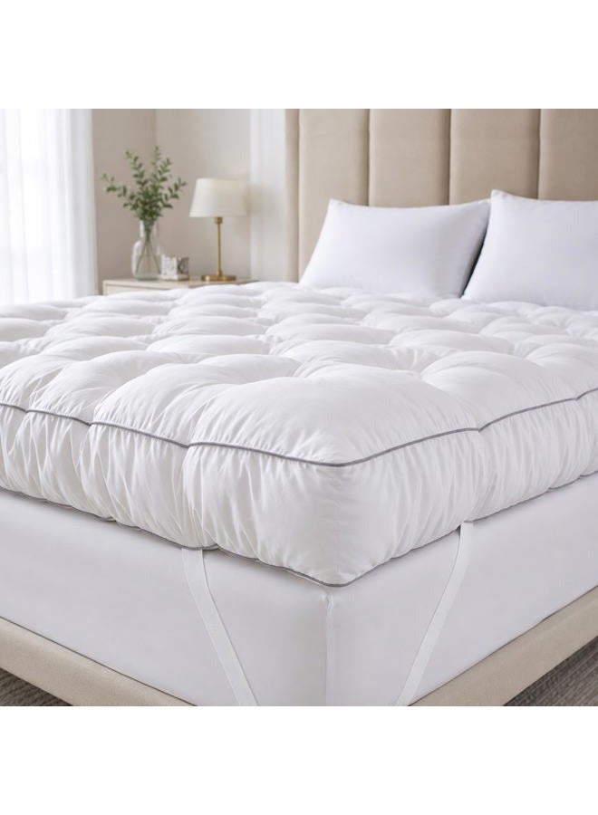 SHOUREN 5 Inch Memory Foam Mattress Topper Full for Back Pain Relief, Extra Thick Gel Memory Foam Bed Topper, Soft Fluffy Supportive Pressure Relief Mattress Pad, 54"x75" - Image 1