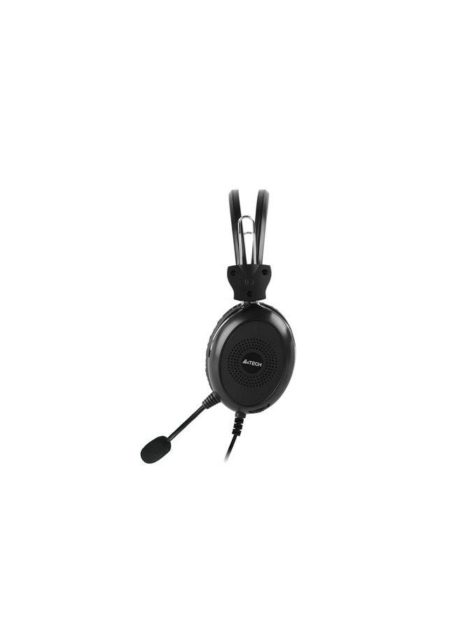 A4TECH ComfortFit Stereo Usb Headset HU-30, Noise Cancelling Microphone, Superior Ear Cushions, Sterio Sound With Usb Plug, Black - Image 2